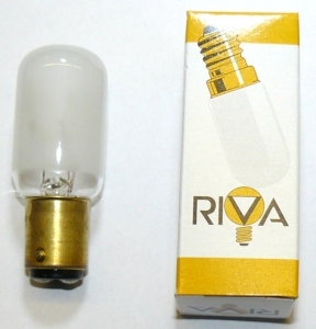 Glühbirne Steck B15d 230V 15W, Durchmesser 22 mm, Länge 57 mm (R22x57) matt  R22x57 RIVA ,