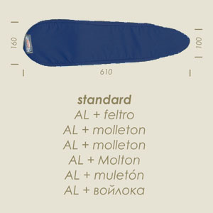 Prontotop Ärmelbügler STANDARD P blau AL 610x100x160