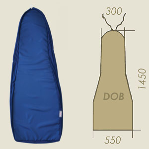 Fertiger Bügeltischbezug, Prontotop Drypad Modell DOB blau HR3 A=300 B=1450 C=550